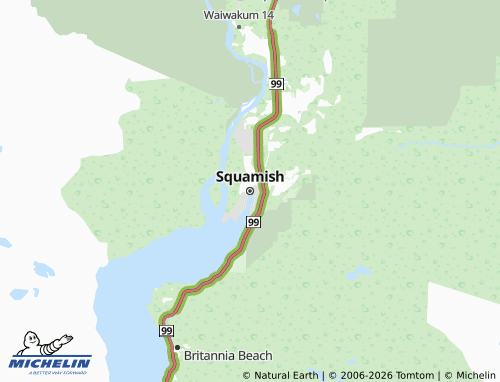 MICHELIN-Landkarte Squamish - ViaMichelin