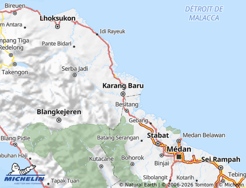 Mapa MICHELIN Aceh Tamiang - ViaMichelin