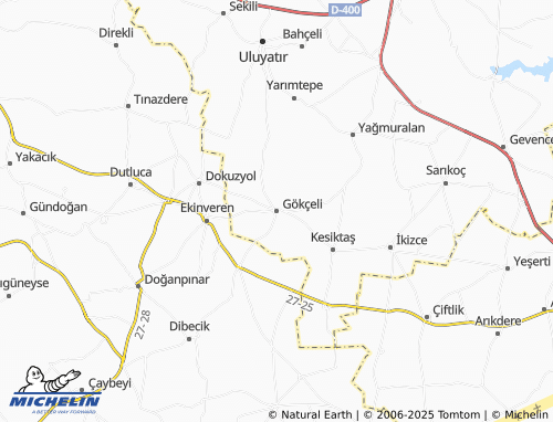 MICHELIN Gökçeli map - ViaMichelin