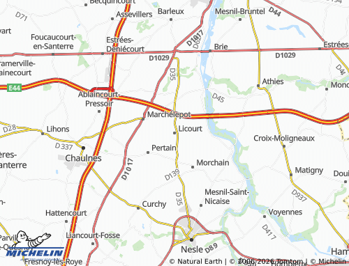Mapa MICHELIN Licourt - ViaMichelin