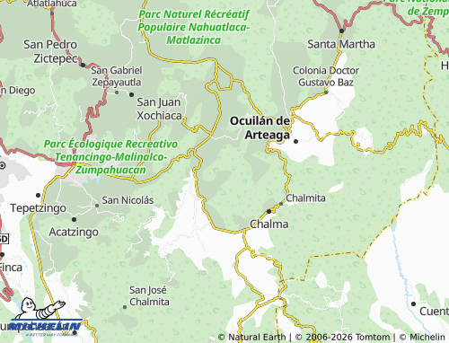 Mappa MICHELIN Tlecuilco, Malinalco - ViaMichelin