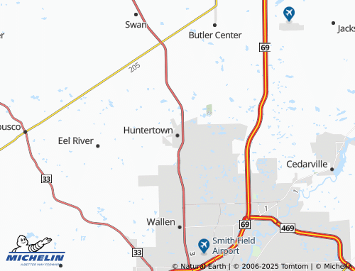 MICHELIN Huntertown map - ViaMichelin
