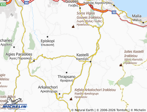 Mapa MICHELIN Apostoloi - ViaMichelin