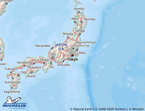 MICHELIN Japan map - ViaMichelin