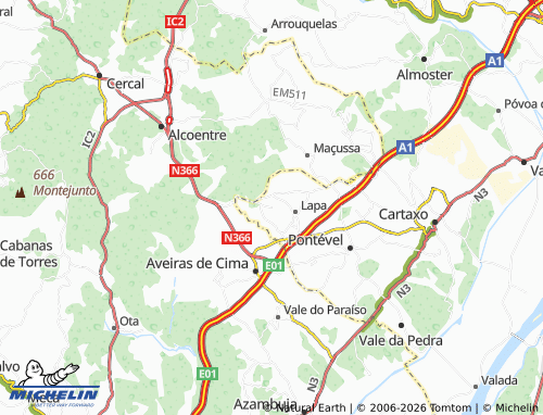 Mapa MICHELIN Casais das Bolas - ViaMichelin
