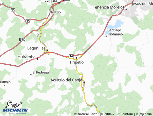 Mappa MICHELIN Tiripetío - ViaMichelin