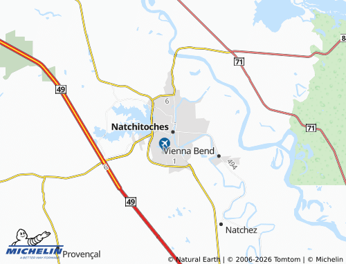 Mapa MICHELIN Natchitoches - ViaMichelin