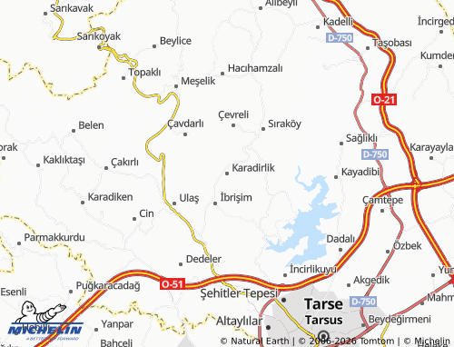 MICHELIN Karadirlik map - ViaMichelin