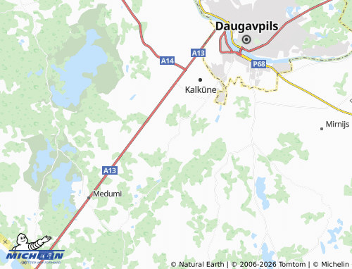 Mapa MICHELIN Birkineļi - ViaMichelin