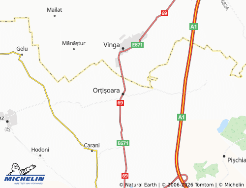 MICHELIN Orțișoara map - ViaMichelin