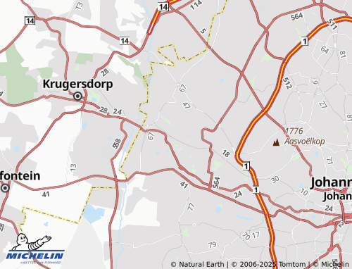 MICHELIN Helderkruin Extension 23 map - ViaMichelin