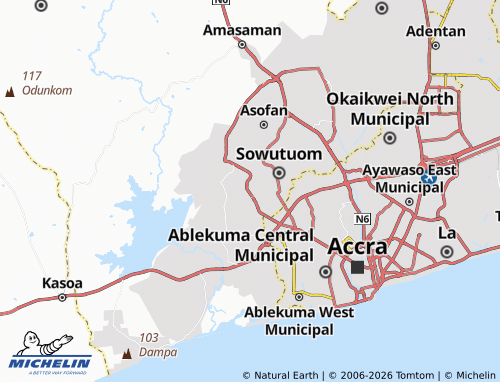 Mapa MICHELIN Anyaa - ViaMichelin