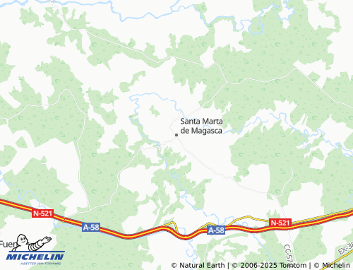 MICHELIN Santa Marta de Magasca map - ViaMichelin