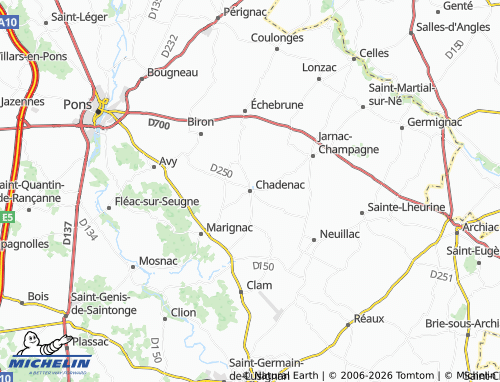 Mapa MICHELIN Chadenac - ViaMichelin