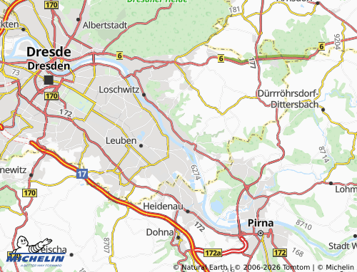 Mappa MICHELIN Hosterwitz/Pillnitz - ViaMichelin