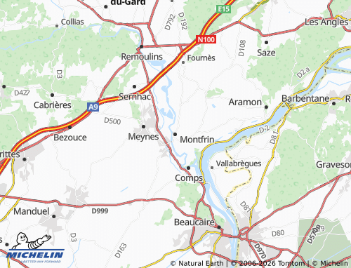Mappa MICHELIN Montfrin - ViaMichelin