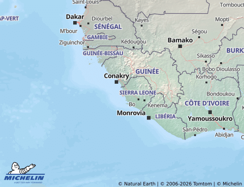 Mapa MICHELIN Serra Leoa - ViaMichelin