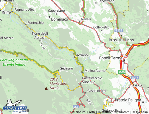Mappa MICHELIN Acciano - ViaMichelin