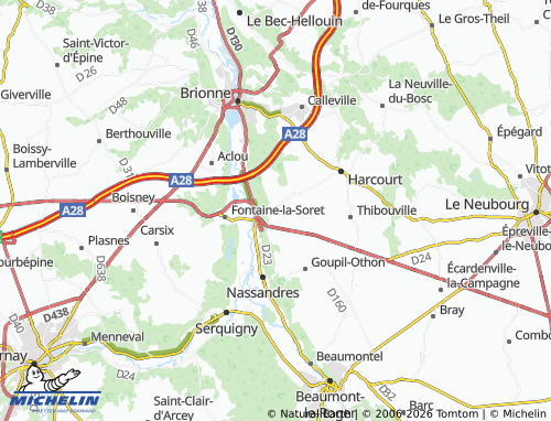 Mappa MICHELIN Feuguerolles - ViaMichelin