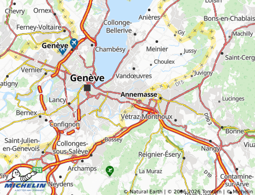 MICHELIN Chêne-Bourg map - ViaMichelin