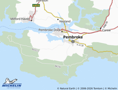Mappa MICHELIN Hundleton - ViaMichelin