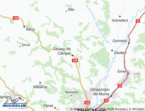 MICHELIN Ceuașu de Câmpie map - ViaMichelin