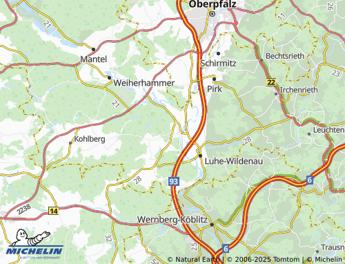 MICHELIN-Landkarte Oberwildenau - ViaMichelin