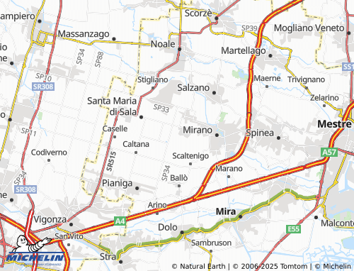 Mapa MICHELIN Caorliega - ViaMichelin