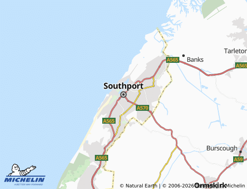 Mappa MICHELIN Southport - ViaMichelin