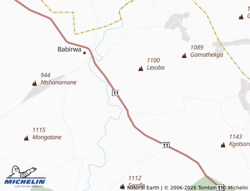 MICHELIN-Landkarte Thaba Letshoba - ViaMichelin