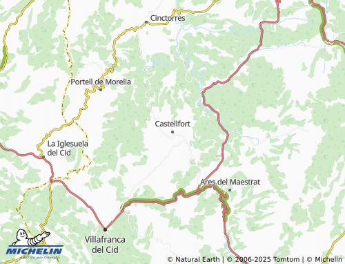 MICHELIN Castellfort map - ViaMichelin