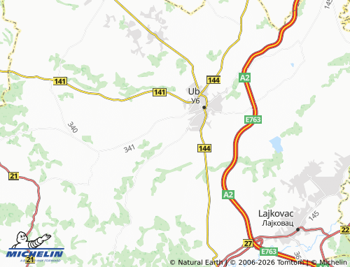 Mapa MICHELIN Gunjevac - ViaMichelin