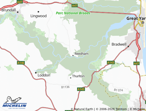 Carte MICHELIN Reedham - ViaMichelin