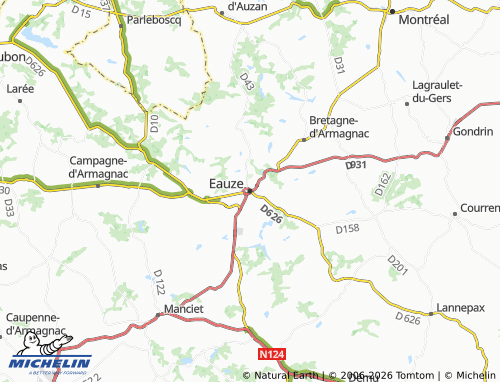 MICHELIN Eauze map - ViaMichelin
