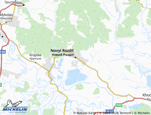 Mapa MICHELIN Novyi Rozdil - ViaMichelin