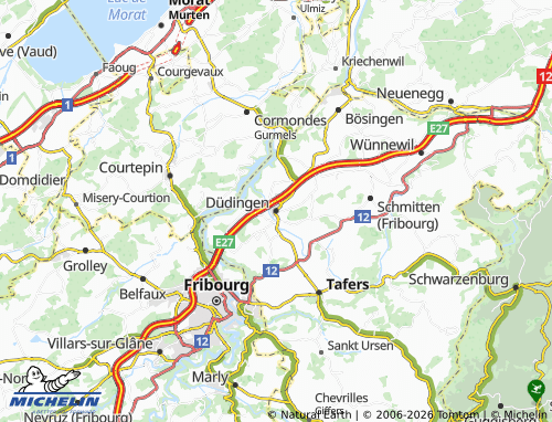 MICHELIN-Landkarte Düdingen - ViaMichelin