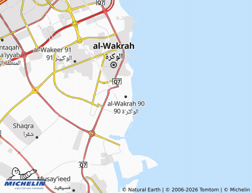 Carte MICHELIN al-Wakrah 90 - ViaMichelin