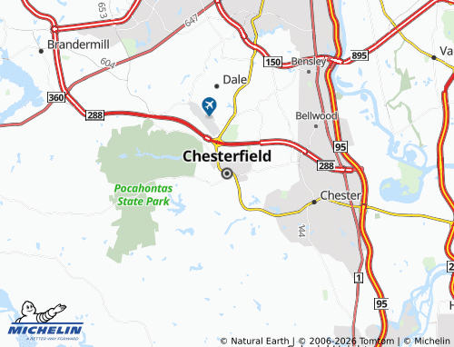 Mappa MICHELIN Chesterfield - ViaMichelin