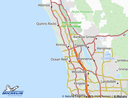 MICHELIN Burns Beach map - ViaMichelin