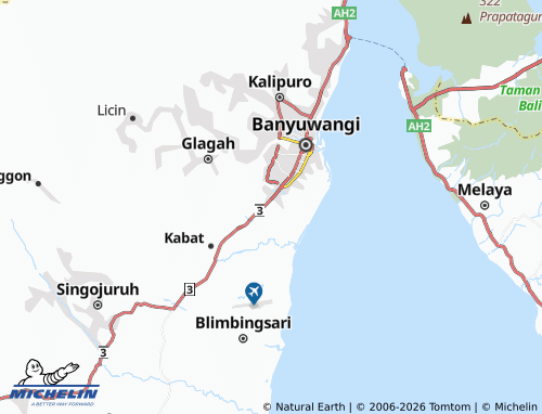MICHELIN Kalirejo map - ViaMichelin