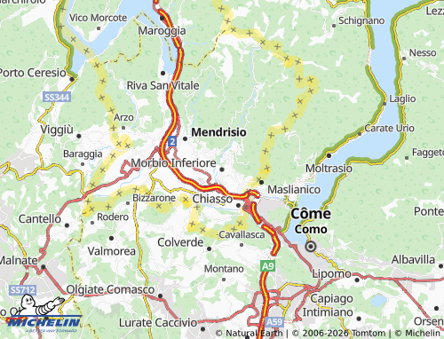 Mappa MICHELIN Morbio Inferiore - ViaMichelin