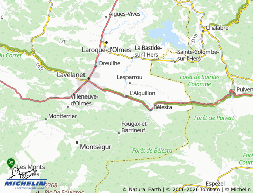 MICHELIN L'Aiguillon map - ViaMichelin