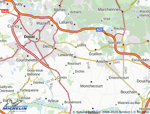 Mapa MICHELIN Lewarde - ViaMichelin