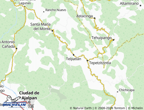MICHELIN Llano Grande 2 map - ViaMichelin