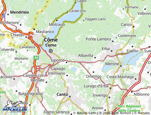 Mapa MICHELIN Tavernerio - ViaMichelin