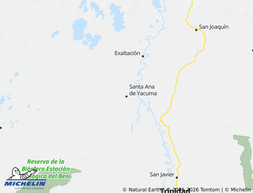 MICHELIN Yacuma map - ViaMichelin