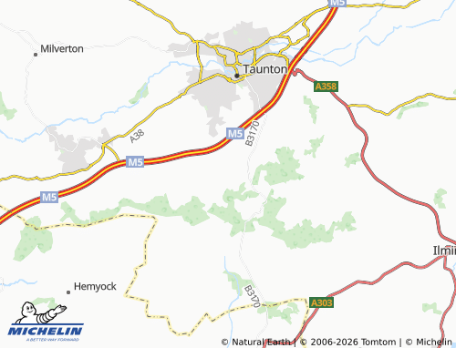 MICHELIN Pitminster map - ViaMichelin