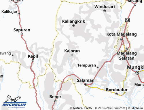 Carte MICHELIN Kajoran - ViaMichelin