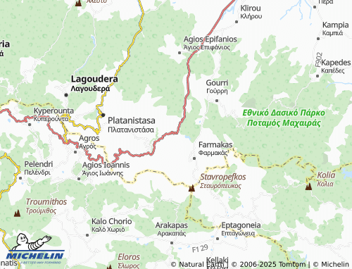 Carte MICHELIN Apliki Oreinis - ViaMichelin