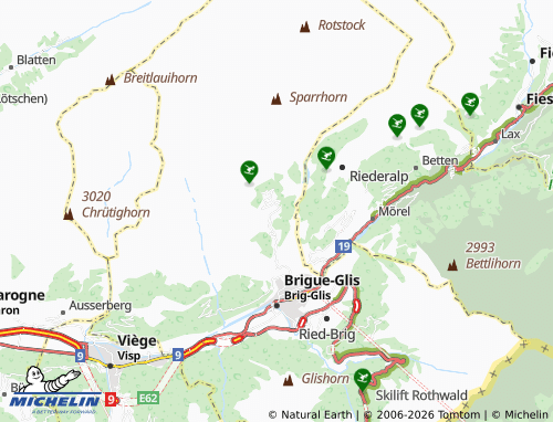 Mapa MICHELIN Blatten bei Naters - ViaMichelin